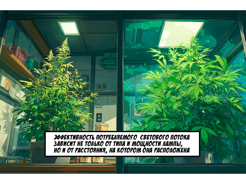 Зависимость мощности освещения от расстояния до лампы